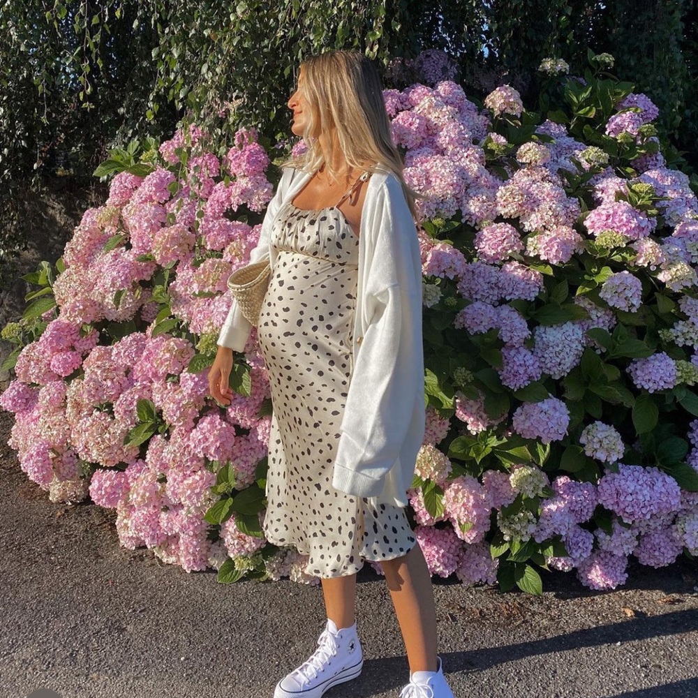 Silk print dress